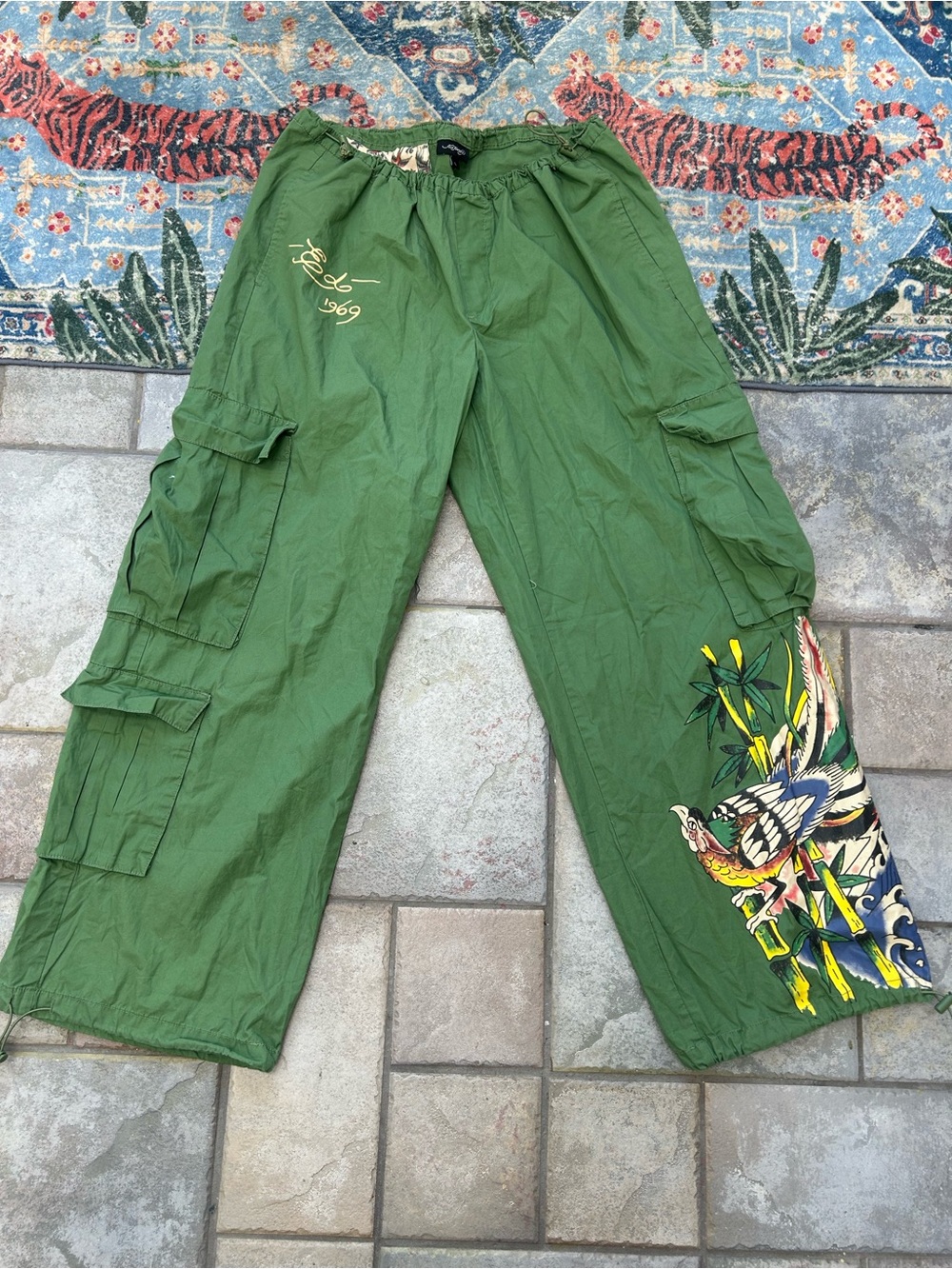 Ed Hardy Tattoo cargo pants size L